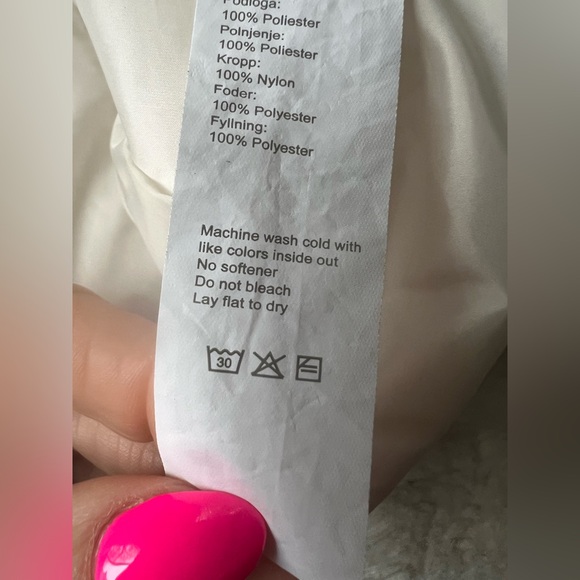 Fabletics Off-White Puffer Packable  Oversized Jacket Size Small - Picture 11 of 11